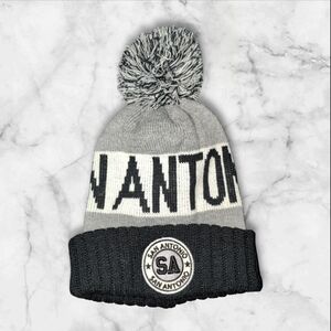 San Antonio Gray and Black Knit Beanie